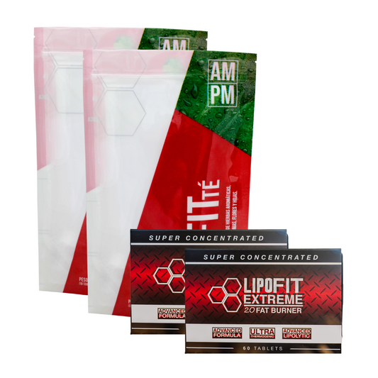 2 Lipofit Extreme + 2 Lipofit Detox Tea + 1 Steviafit